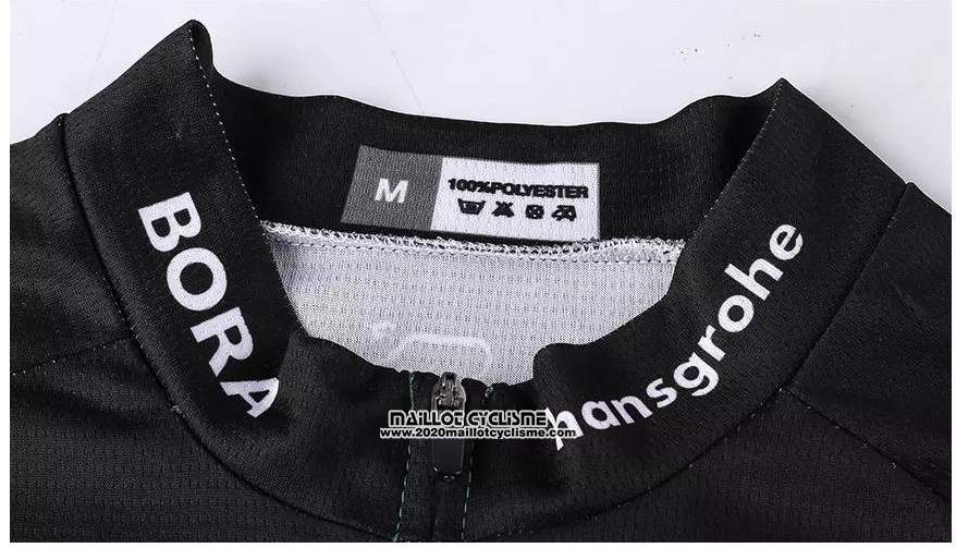 2018 Maillot Ciclismo Bora Vert et Noir Manches Longues et Cuissard